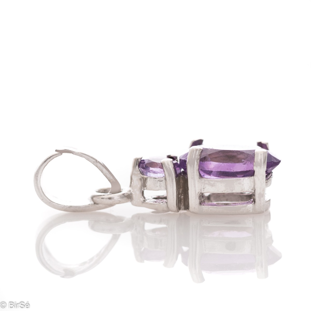 Silver pendant - natural amethyst 1,45 ct.