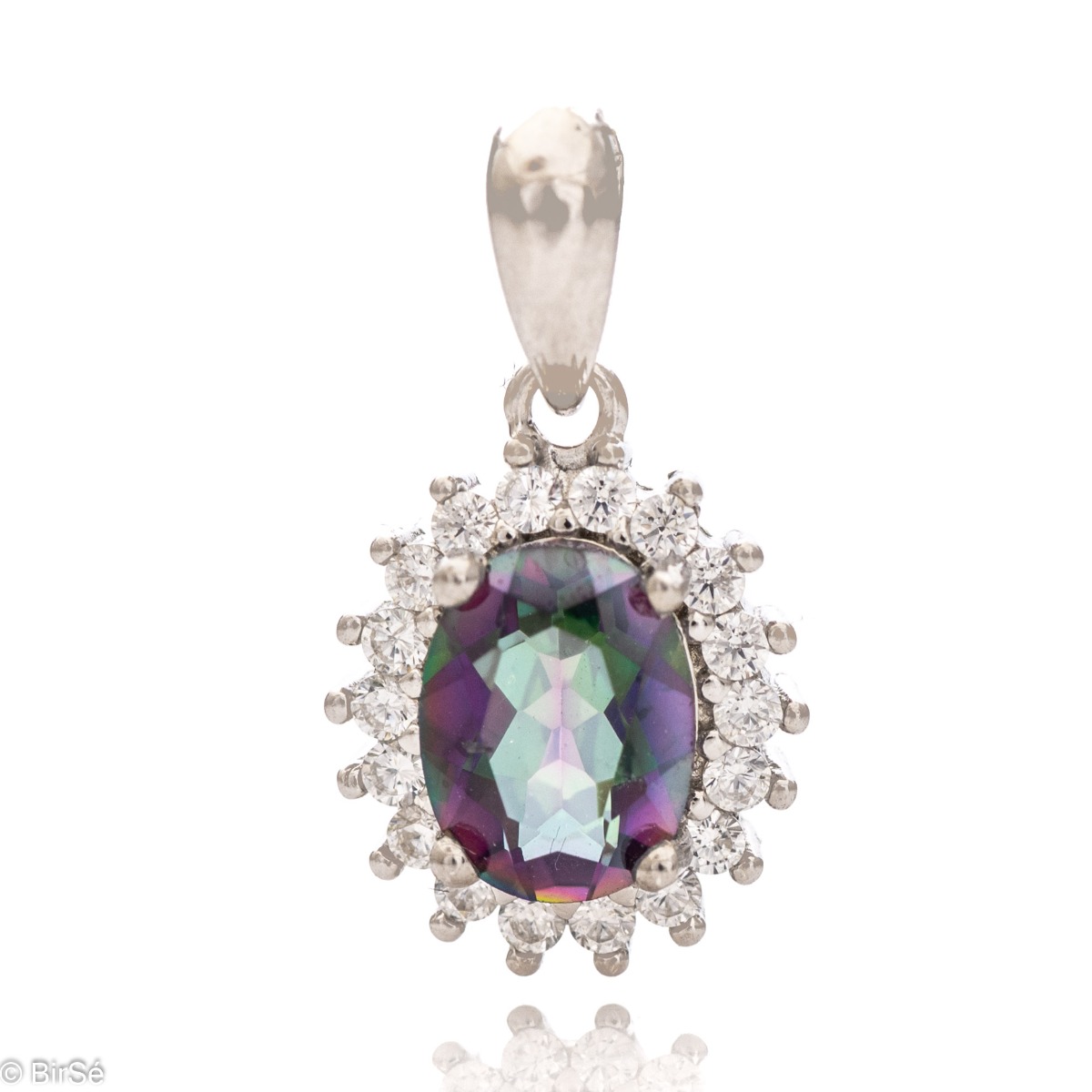 Silver pendant - Natural mystic Topaz 1,60 ct.