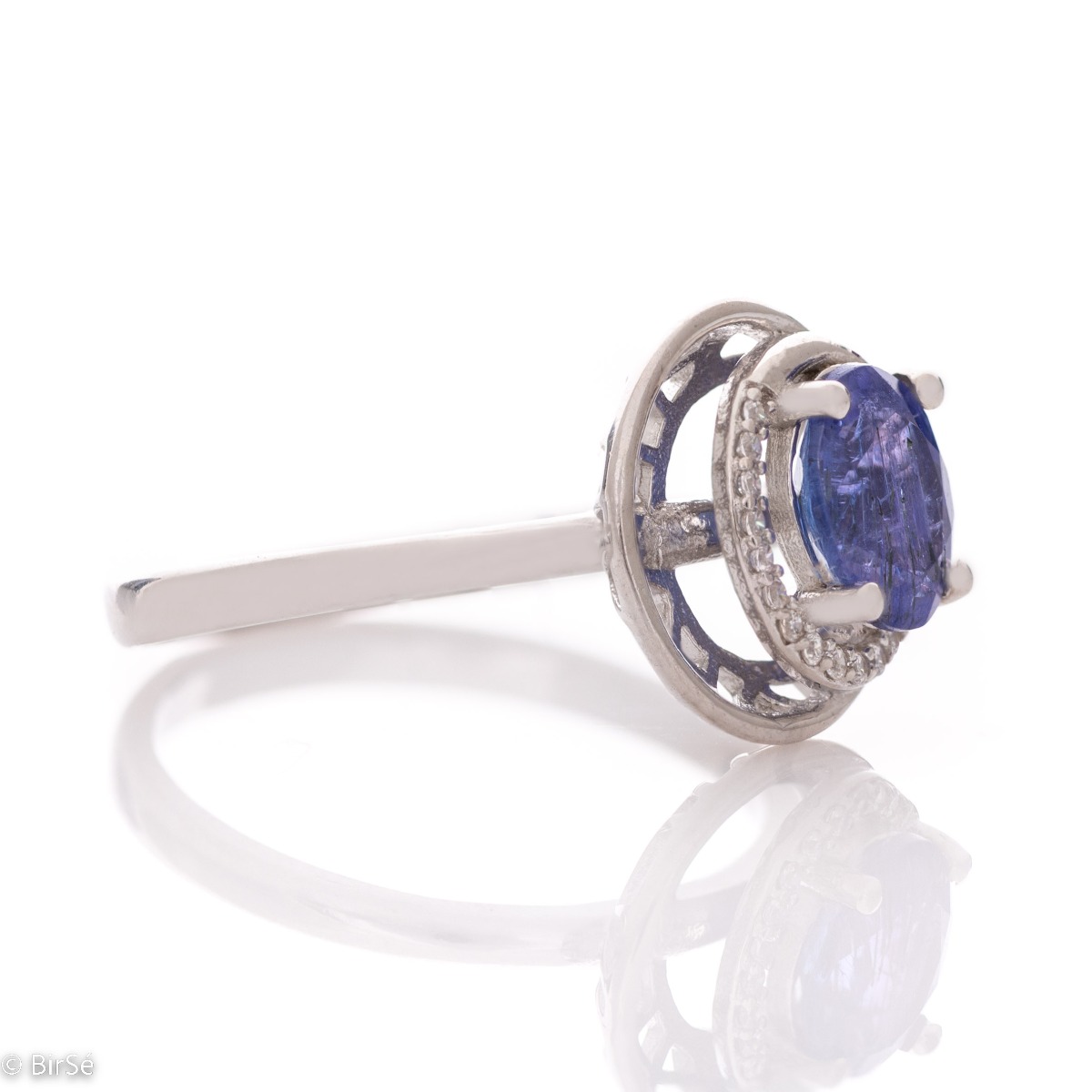 Silver ring - Natural Tanzanite 1,35 ct.