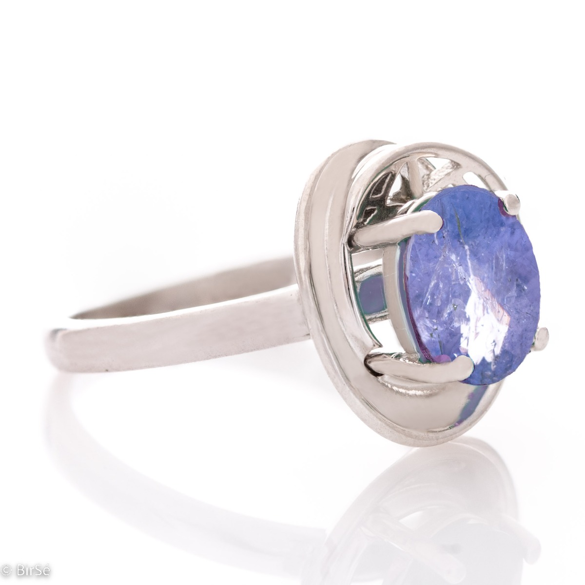 Silver ring - Natural Tanzanite 1,35 ct.