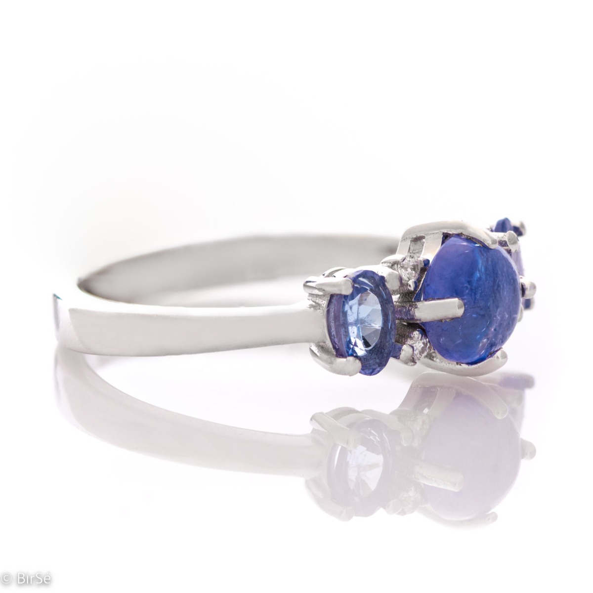 Silver ring - Natural Tanzanite 1,40 ct.