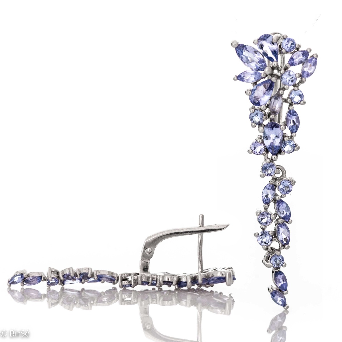 Silver Earrings - Natural Tanzanite 6,76 ct.