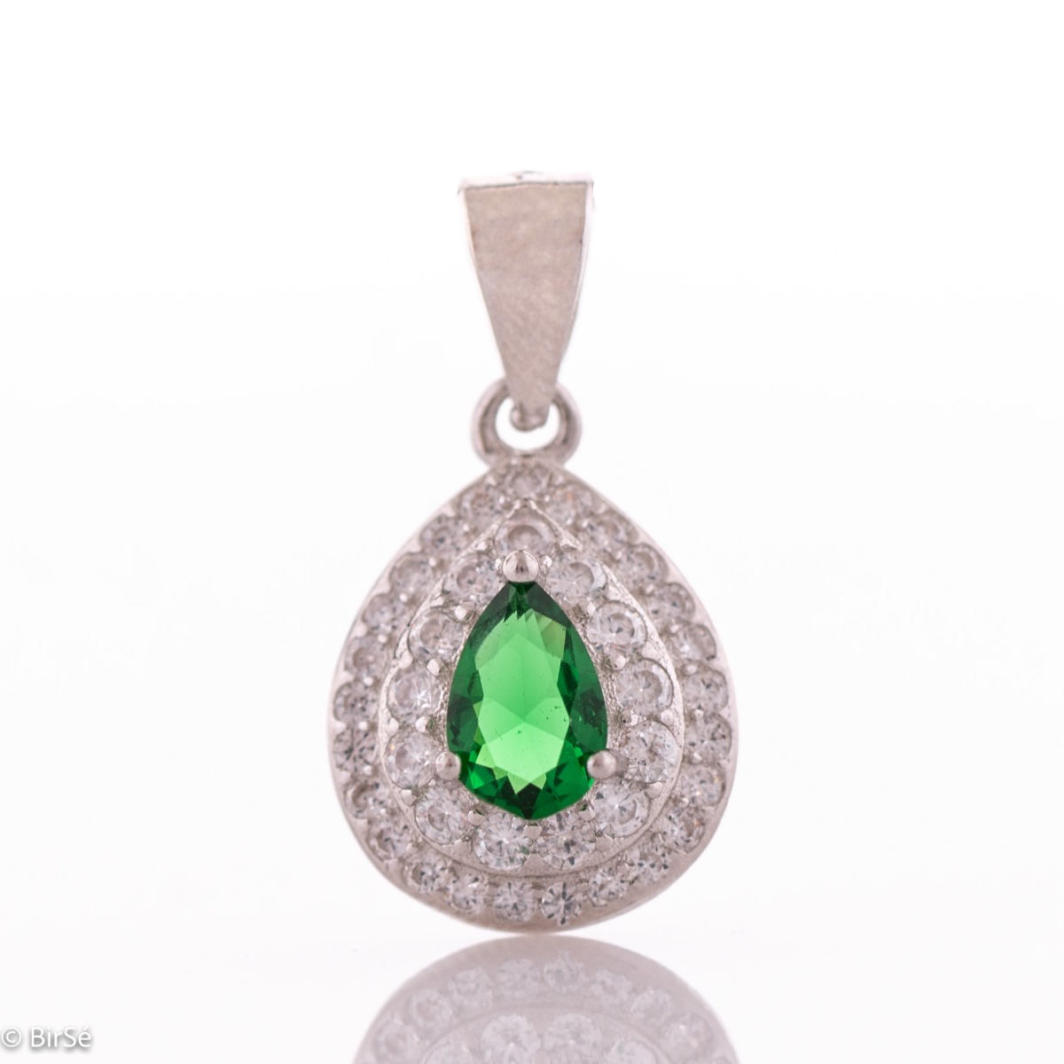 Silver pendant - Tourmaline