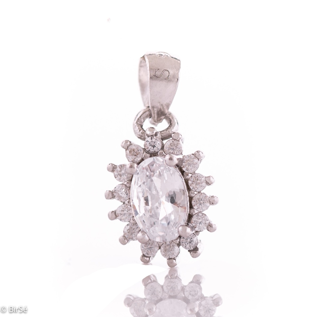 Silver pendant - Glamorous Marquise